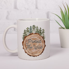 Jorddags-citat Träskiva Tallar Miljö Kaffemugg