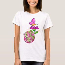 JORDDAGS DESIGN FÖR KVINNOR & FLIKAR T SHIRT