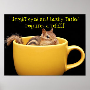 Jordekorre i kaffekopp poster