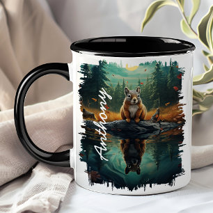 Jordekorre på Klipp-skogs-reflektion Mugg