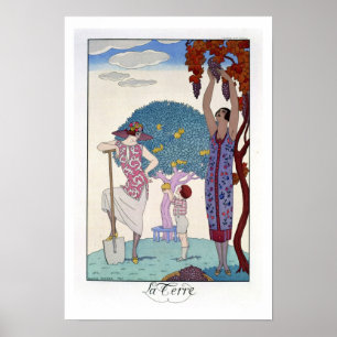 Jorden, 1925 (färg litho) poster