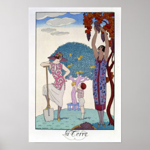 Jorden, 1925 (färglithoen) poster