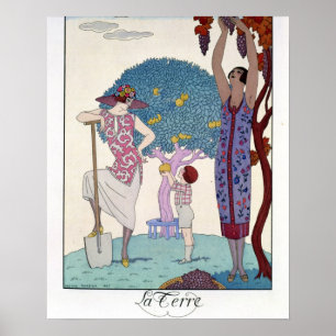 Jorden, 1925 (färglithoen) poster