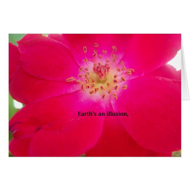Jorden är en illusion hälsningskort (Framsidan Horizontal)