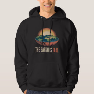 Jorden är en platt humoristisk teori hoodie