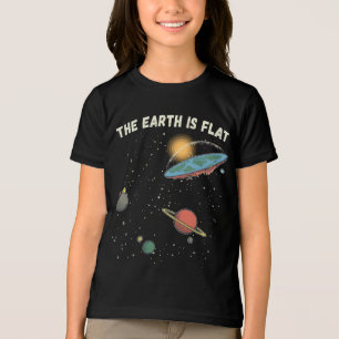 Jorden är en platt humoristisk teori t shirt