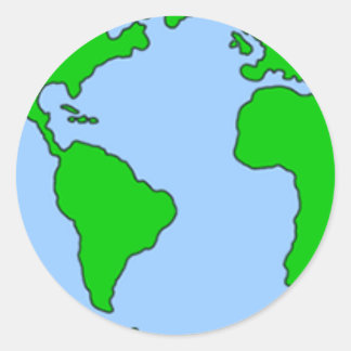 jorden är enkel runt klistermärke