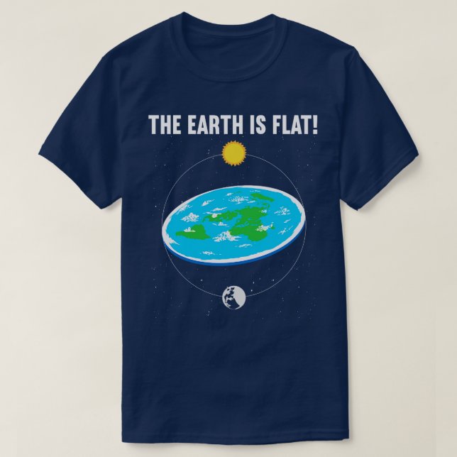 Jorden är Flat 1 T Shirt (Design framsida)