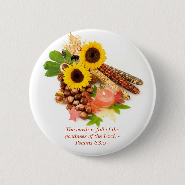 Jorden är fullt av godheten av… klämmer fast knapp (Framsida)