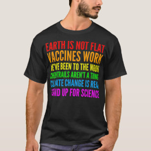 Jorden är inte en platt försvarare av vetensk t shirt