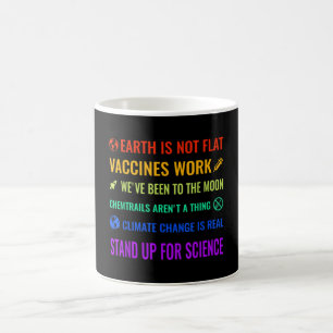 Jorden är inte plana vacciner Arbetsnuny vetenska Kaffemugg
