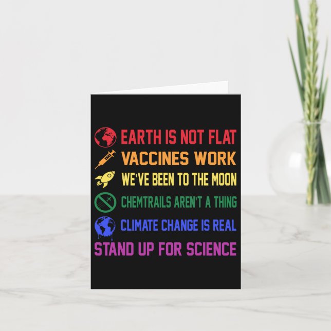 Jorden är inte platt Vacciner fungerar Klimatförän Kort (Framsida)