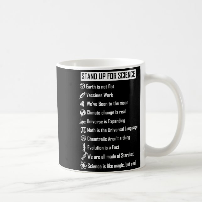 Jorden är inte platt Vacciner fungerar Roligt vete Kaffemugg (Höger)
