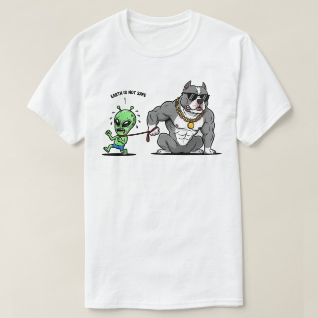 Jorden är inte säker t shirt (Design framsida)