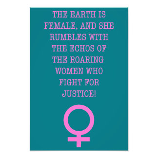 Jorden är kvinnlig fototryck