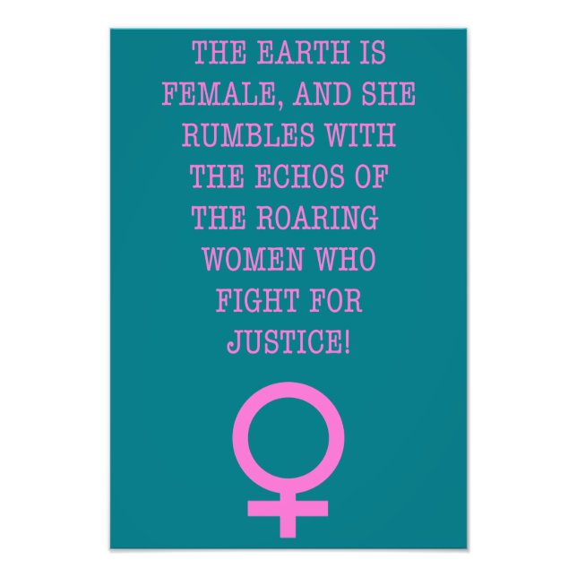 Jorden är kvinnlig fototryck (Framsidan)