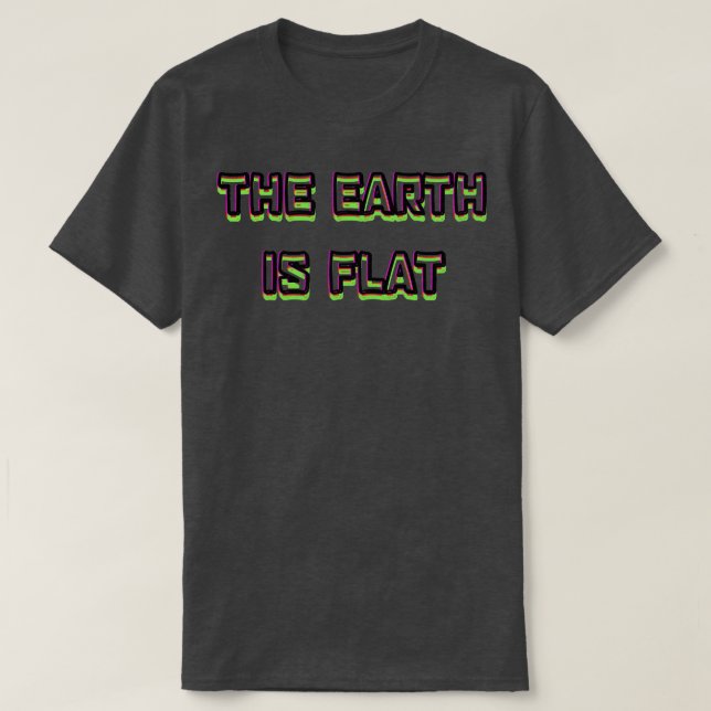jorden är plan t shirt (Design framsida)