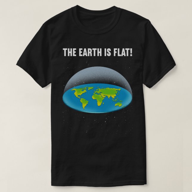 Jorden är platt 5 t shirt (Design framsida)