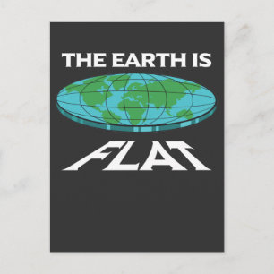 Jorden är platt konspiration Planet Vetenskap Teor Vykort