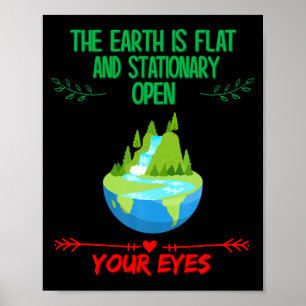 Jorden Är Platt Öppna Dina Ögon Roligt Sarksast Hu Poster
