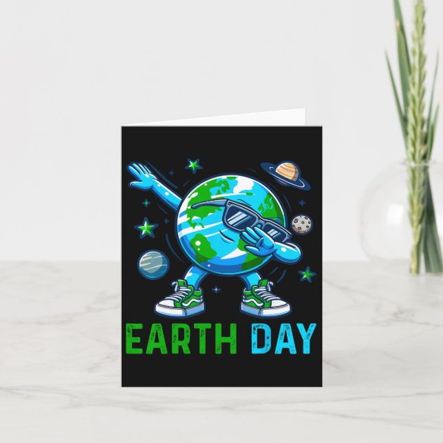 Jorden Dabbing Earth Planet Environmentalist Kort (Framsida)
