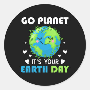 Jorden Dag 2025 Go Planet Det är din jorddag Runt Klistermärke