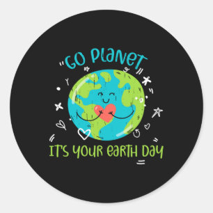 Jorden Dag 22 april: Gå planeten på din jorddag Runt Klistermärke