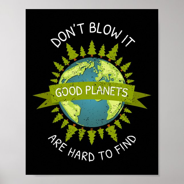 Jorden Dag-Bra-planeter är svåra att hitta Återvin Poster (Framsidan)