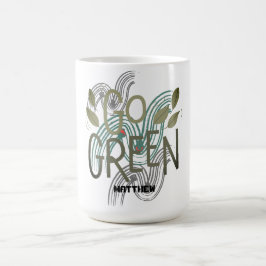 Jorden dag, gå grön, konst enkel elegant anpassnin kaffemugg