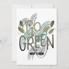 Jorden dag, gå grön, konst, enkel elegant kort