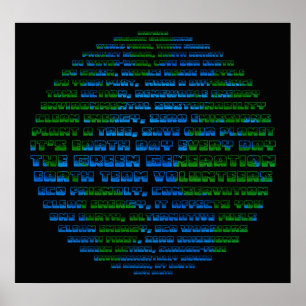 Jorden Dag Globe Poster