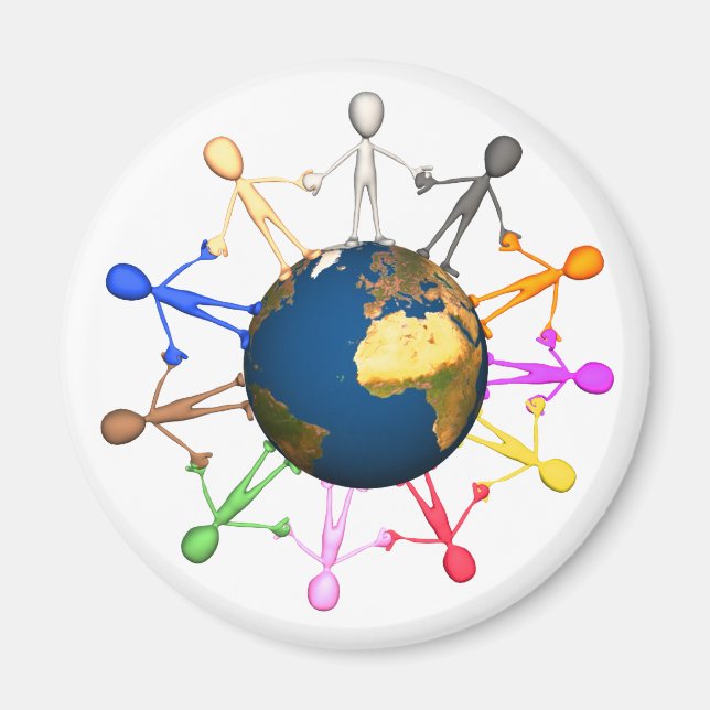 Jorden Dag-magnet Magnet (Framsidan)