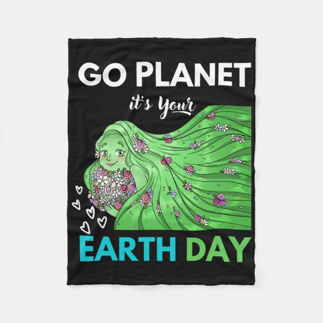 Jorden Dag och planet Det är din jorddag 1 Fleecefilt (Framsidan)