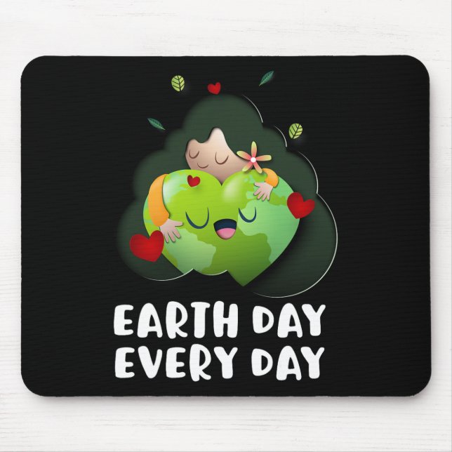 Jorden Dag varje dag Flicka Hugger Globe Spara Pl Musmatta (Framsidan)