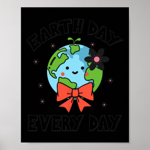 Jorden Dag varje dag - Kute-nun-planeten Globe-apr Poster
