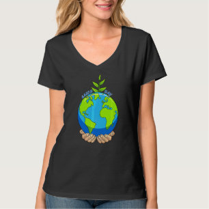 Jorden Day 2022 Spara Earth Sea Plant Händer Vatte T Shirt