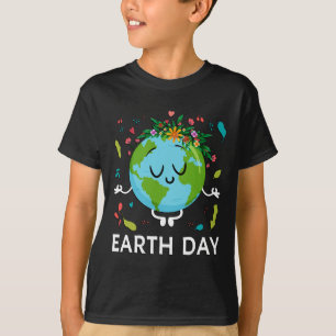 Jorden Day Shirt Blommigt Cute and Peace Planet Ea T