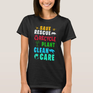 Jorden Day Spara rädding Plant Clean Care Turtle A T Shirt