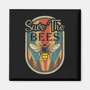 Jorden Day Spara The Bees Retro Graphic Earth Day Magnet