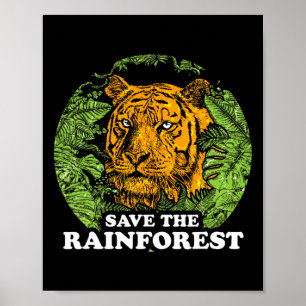 Jorden Day Spara The Rainforest Tiger Jungle Poster