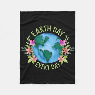 Jorden Day Varje dag Retro Environmental Shirt Wom Fleecefilt
