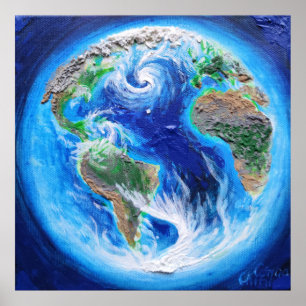 Jorden, den blå planeten poster
