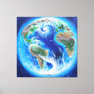 Jorden, den blå planeten poster canvastryck