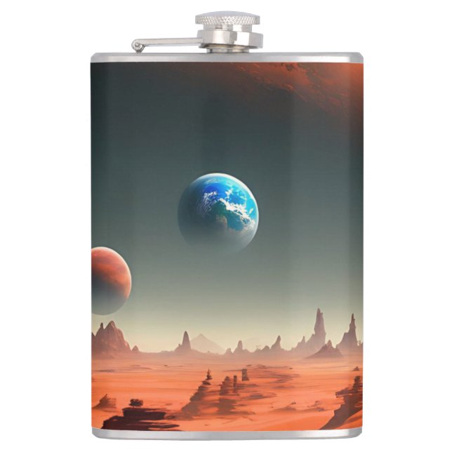 Jorden det här är Mars Calling, Hip Flask Fickplunta (Framsidan)