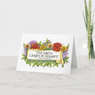 Jorden döttrar i blommor kort