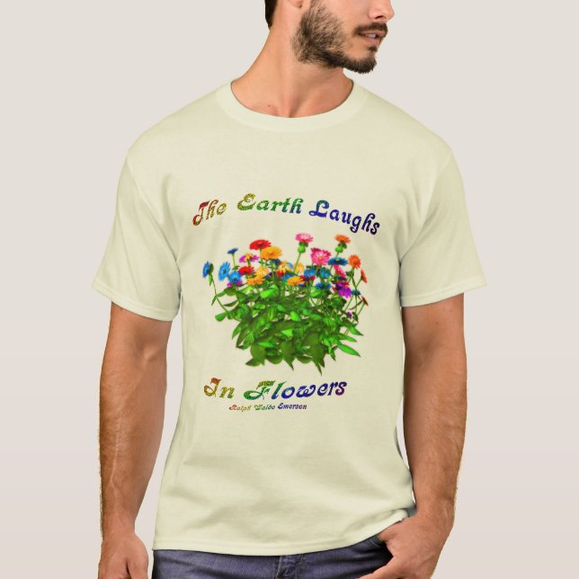 Jorden döttrar i blomsterinspirationsofferten t shirt (Framsida)