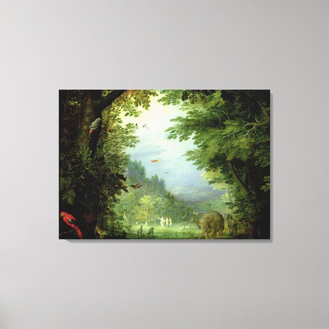 Jorden eller det jordmånsvisa paradiset, detaljer  canvastryck (Framsida)