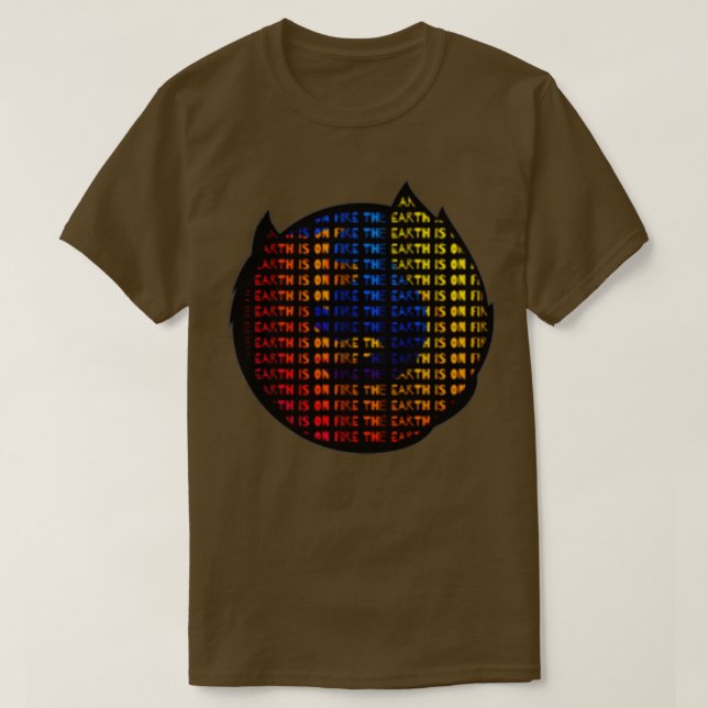JORDEN FINNS PÅ BRANDFIREFOX-UTSKRIFT T SHIRT (Design framsida)