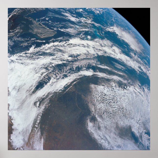 Jorden från Apollo 12-rymden. Poster (Framsidan)