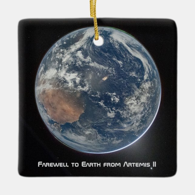 Jorden från Artemis II Julgransprydnad Keramik (Framsida)